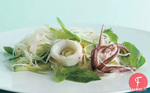 Nouilles de Riz d'Asie du Sud-Est aux Calamars et aux Herbes