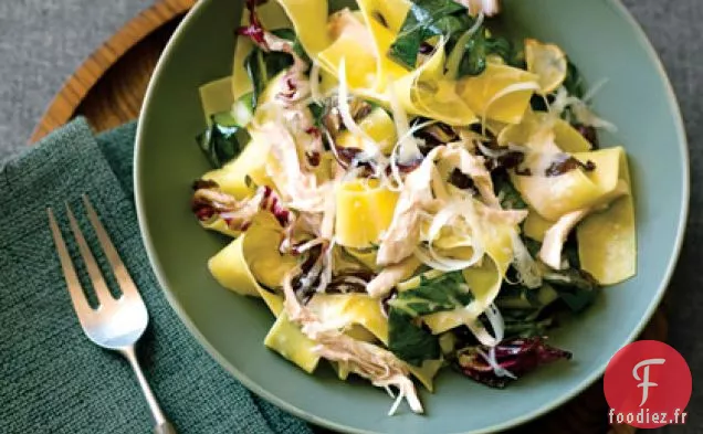 Pappardelle au Poulet et Légumes Verts d'Hiver