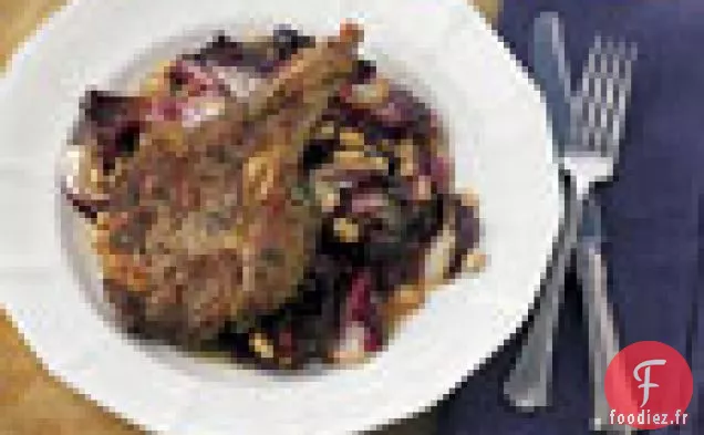 Côtelette de Veau avec Radicchio, Haricots Blancs et Romarin