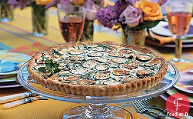 Tarte aux Courgettes, Tomates Séchées et Mozarella