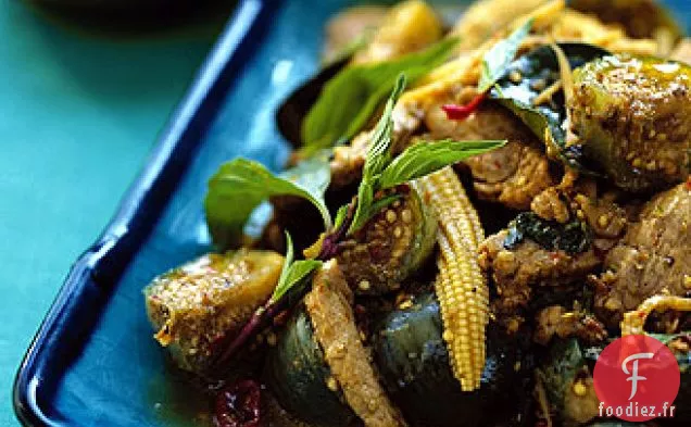 Curry de Jungle au Porc et Aubergines Thaïlandaises