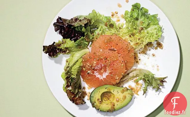 Salade d'Avocat et Pamplemousse Rose à la Coriandre