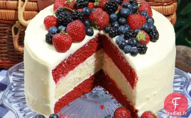 Gâteau Rouge, Blanc et Bleu Glorieux
