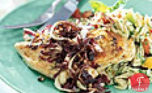 Poitrines de Poulet au Beurre de Fenouil-Moutarde et Radicchio