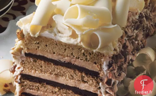 Torte Espresso au Chocolat Blanc et Praliné Noisette
