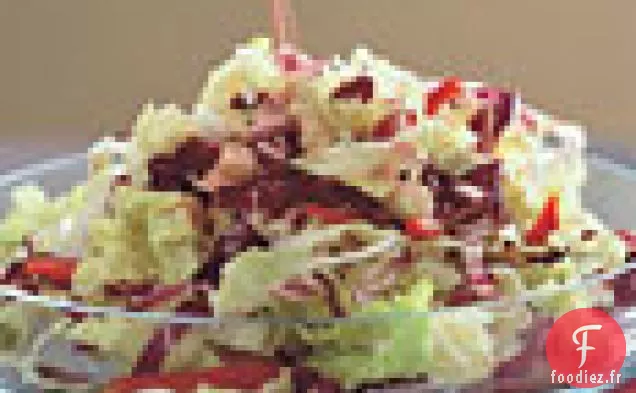 Salade De Chou De Savoie Et Radicchio Avec Vinaigrette À L'Orange Sanguine
