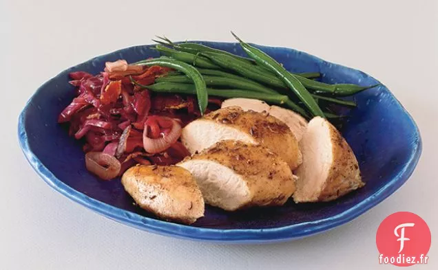 Poitrines de Poulet au Carvi et au Chou Rouge Aigre-Doux