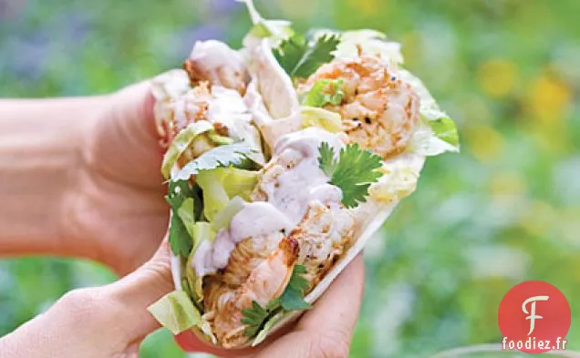 Tacos Aux Crevettes aux Agrumes