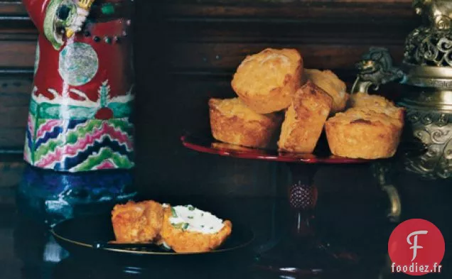 Muffins de Maïs au Cheddar au Beurre de Jalapeño