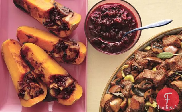 Courge Rôtie À la Sauce Balsamique et Pommes