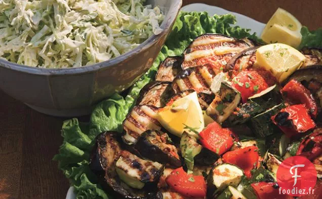 Légumes d'Été grillés avec Vinaigrette à la Harissa