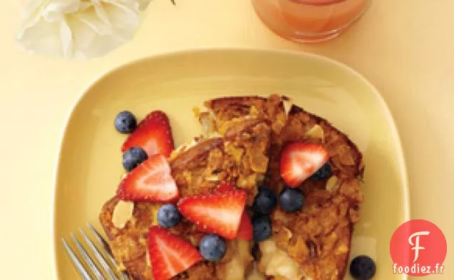 Pain Perdu Farci à la Banane En Croûte de Cornflake