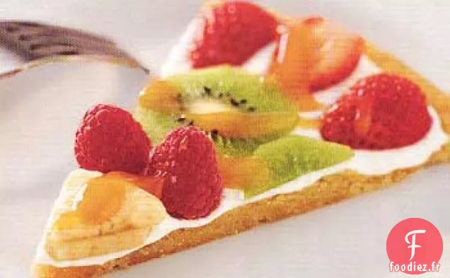 Pizza aux Fruits et à la Croûte de Biscuits