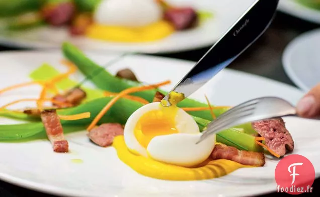 Salade Lyonnaise Moderne aux Poireaux, Lardons et Mollet d'Oeuf