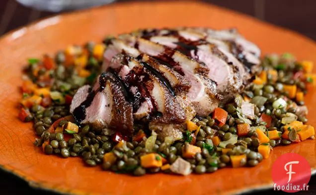 Magret de Canard Poêlé aux Cinq Épices avec Jus Balsamique