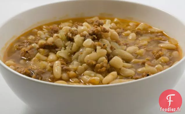 Pasta e Fagioli con Salsicce (Pâtes et Haricots avec Saucisse)