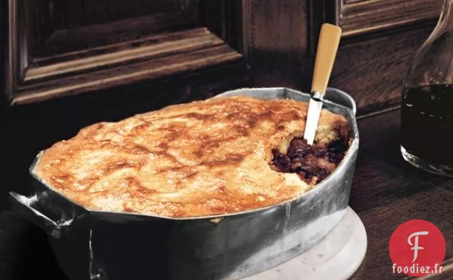 Tarte de Berger au Bison et au Vin Rouge