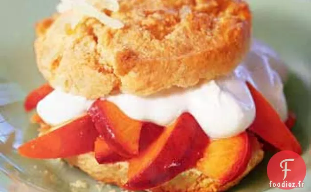 Sablés Caramélisés à la Nectarine et au Gingembre à la Crème Sure