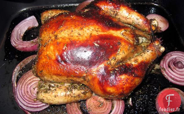 Poulet Glacé Au Balsamique Avec Radicchio Grillé