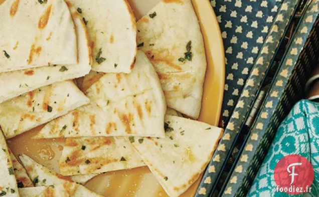 Pain Pita Grillé à l'Ail et à l'Origan