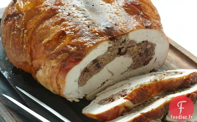 Poitrine de Dinde Farcie de Saucisse Italienne et de Canneberges Trempées de Marsala