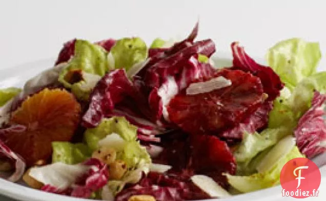 Salade D'Orange Sanguine Et Radicchio Aux Noisettes Et Parme Rasée