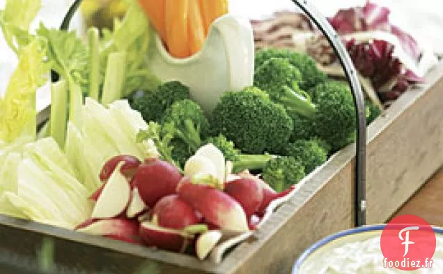 Crudités Avec Trempette Crémeuse Au Roquefort