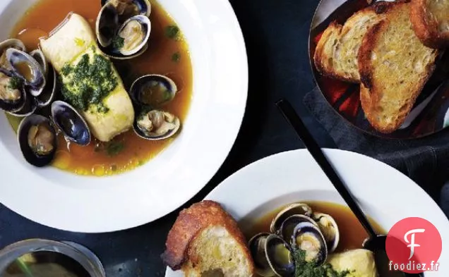 Fruits de mer en Brodo au Pesto d'Estragon