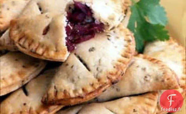 Empañadas de Chou Rouge, Fromage Bleu et Noix