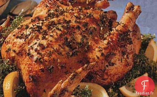 Poulet Rôti au Citron et au Thym