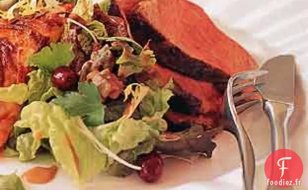 Steaks Grillés de Porterhouse avec Salade Verte Mélangée