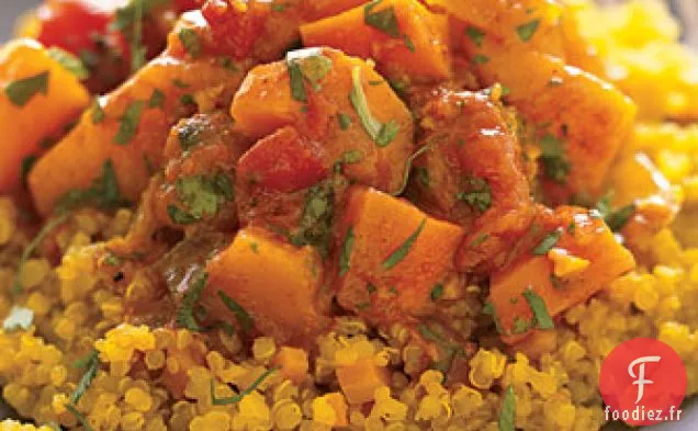 Quinoa à la Courge d'Hiver Marocaine et Ragoût de Carottes