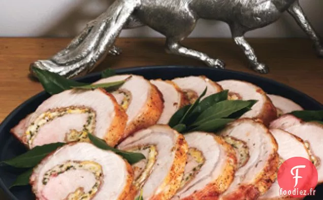 Rôti de Longe de Porc Farcie au Citron et au Prosciutto avec Broccolini