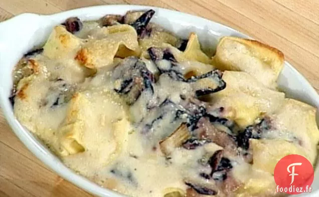 Tortellini au Fromage de Chèvre au Four de Mario avec Radicchio