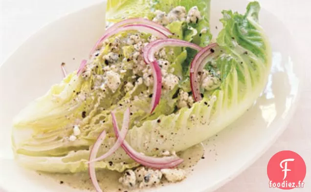 Quartiers de Romaine avec Vinaigrette au Fromage Bleu Acidulé