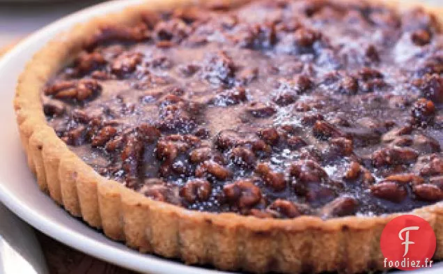 Tarte au Chocolat, Caramel et Noix