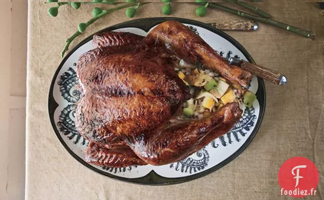 Dinde Rôtie au Sel au Citron et à l'Origan