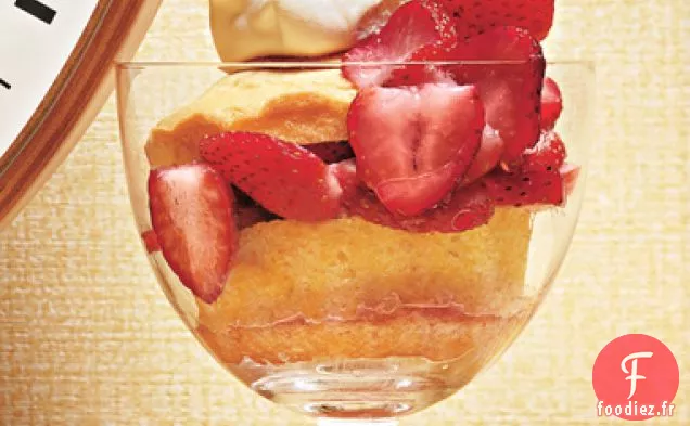 Gâteaux au Lait Chaud aux Fraises et à la Crème