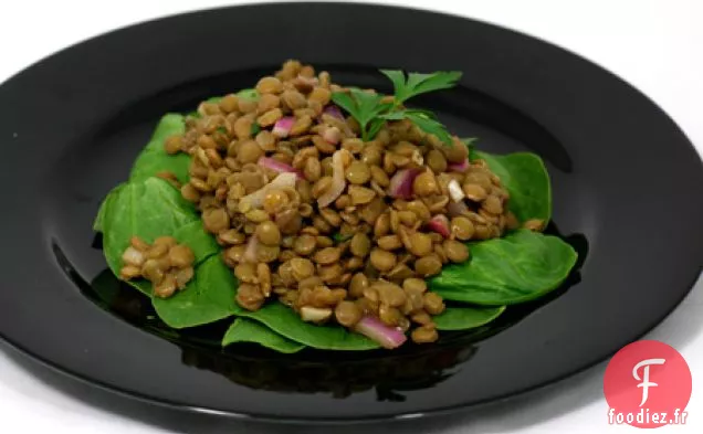 Salade De Lentilles Avec Vinaigrette Balsamique