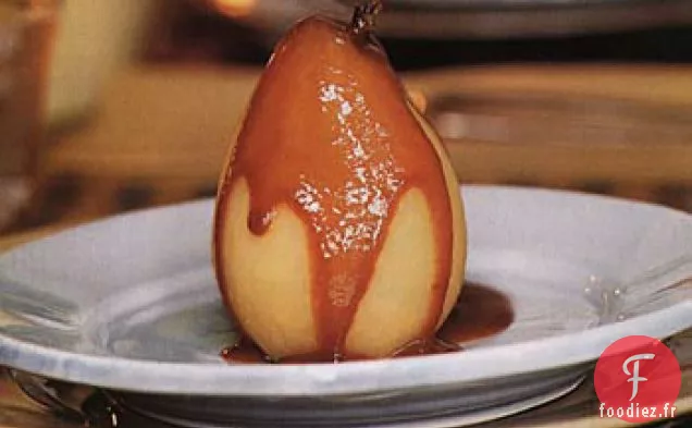 Poires Pochées Sauce Caramel Épicée