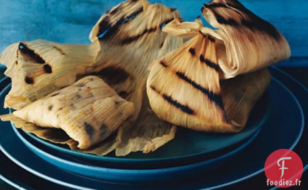 Tamales grillés aux Poblanos et Maïs Frais
