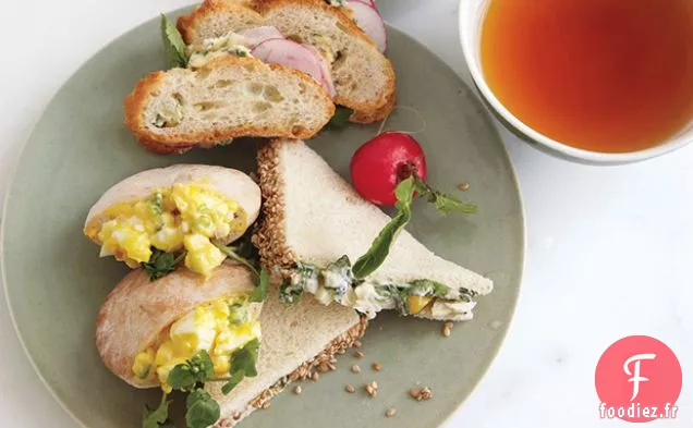 Salade d'Œufs au Curry en Mini Pitas