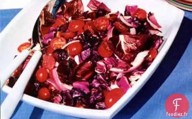 Radicchio, Chou Rouge et Tomates à la Vinaigrette à l'Orange