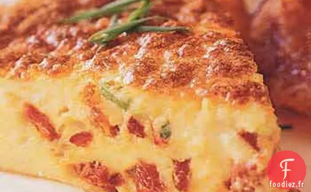 Œufs au Four à Trois Fromages avec Poivrons rôtis