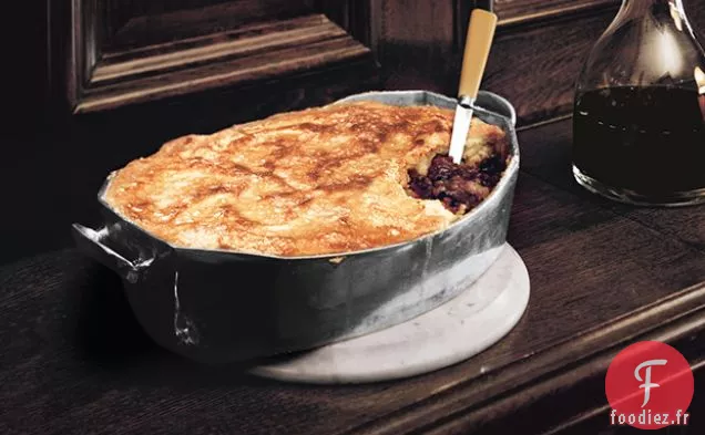Tarte de Berger au Bison et au Vin Rouge