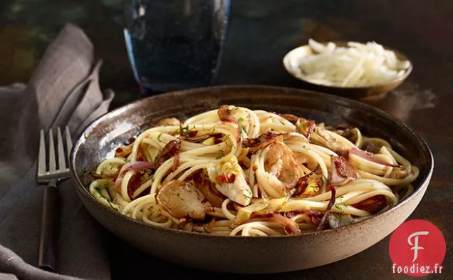 Linguine de Topinambour et Cœur d'Artichaut