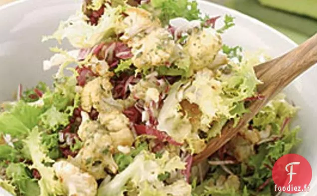 Salade De Chou-Fleur Rôti À La Vinaigrette Au Poivre Vert