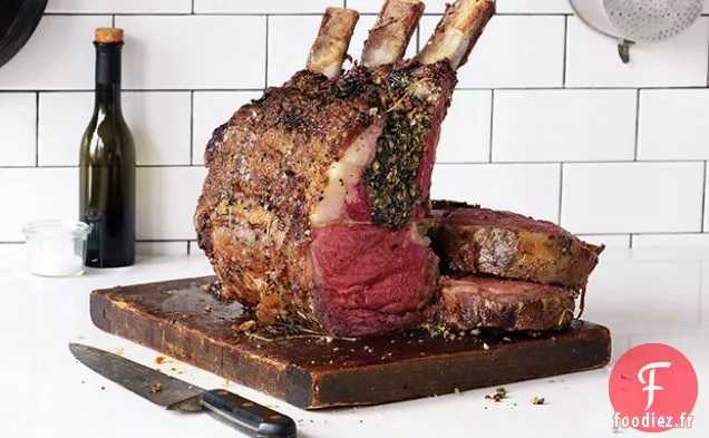 Rôti d'Entrecôte Farci au Bacon et aux Épinards