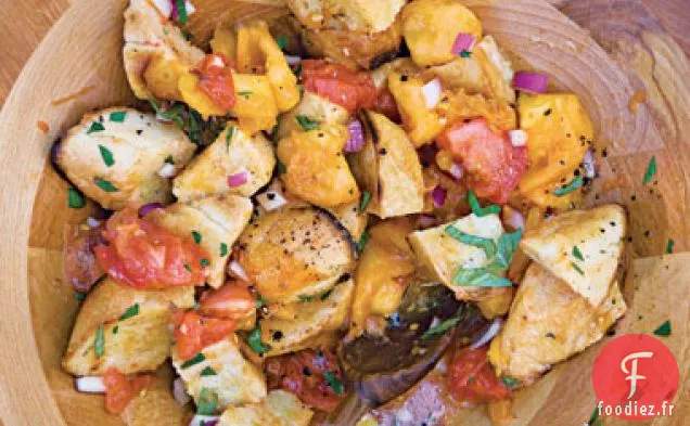 Pain Grillé et Salade de Tomates