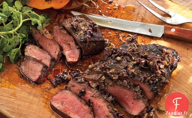 Steaks de Flatiron grillés aux Tomates et Tapenade
